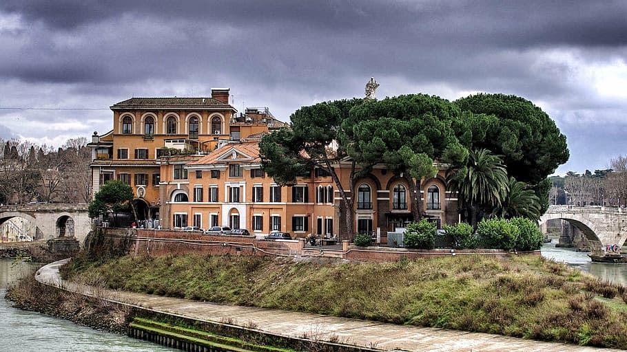 architecture, building, tree, water, history, famous Place HD wallpaper