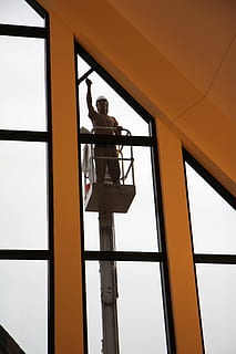 window, window cleaner, glass, washer, worker, occupation, wipe HD wallpaper