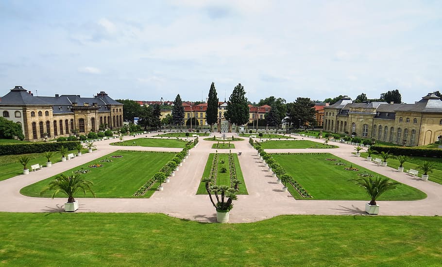 gotha, castle, garden, park, orangery, baroque, architecture HD wallpaper