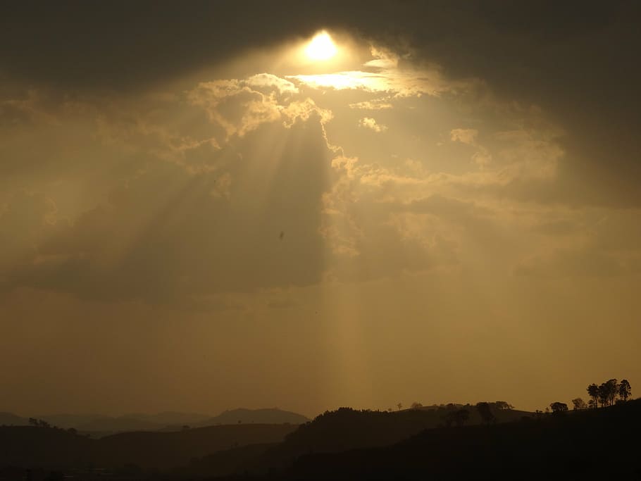 sunset, eventide, clouds, horizon, landscape, sky, cloud - sky HD wallpaper