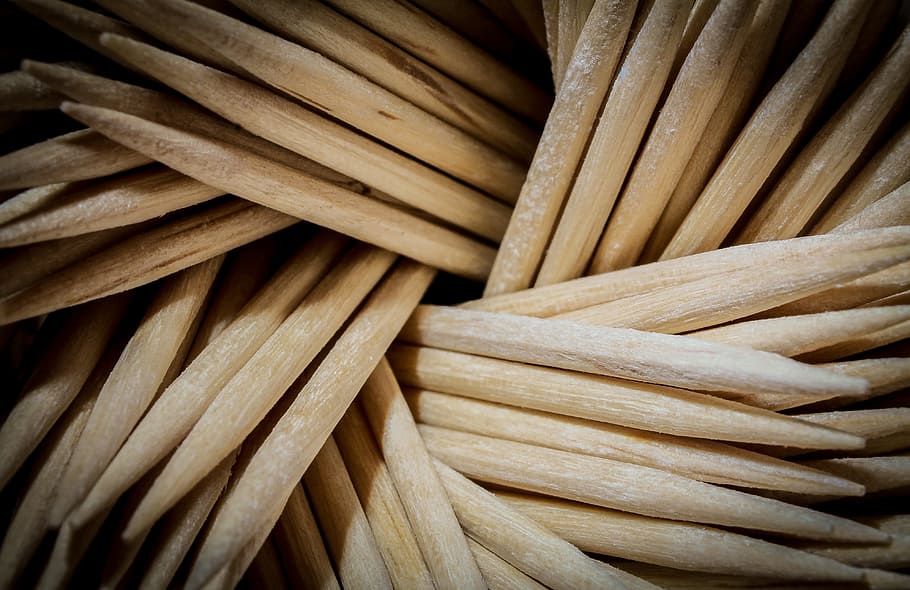 closeup photo of brown stick lot, Toothpick, Macro, Texture HD wallpaper