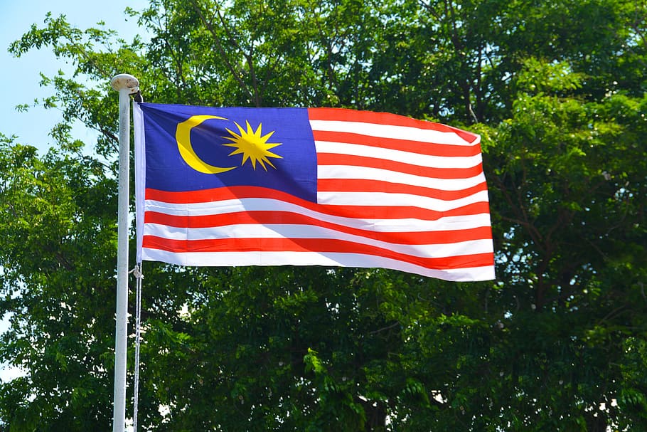 flag of Malaysia, malaysian flag, country, nation, state, symbol, HD wallpaper