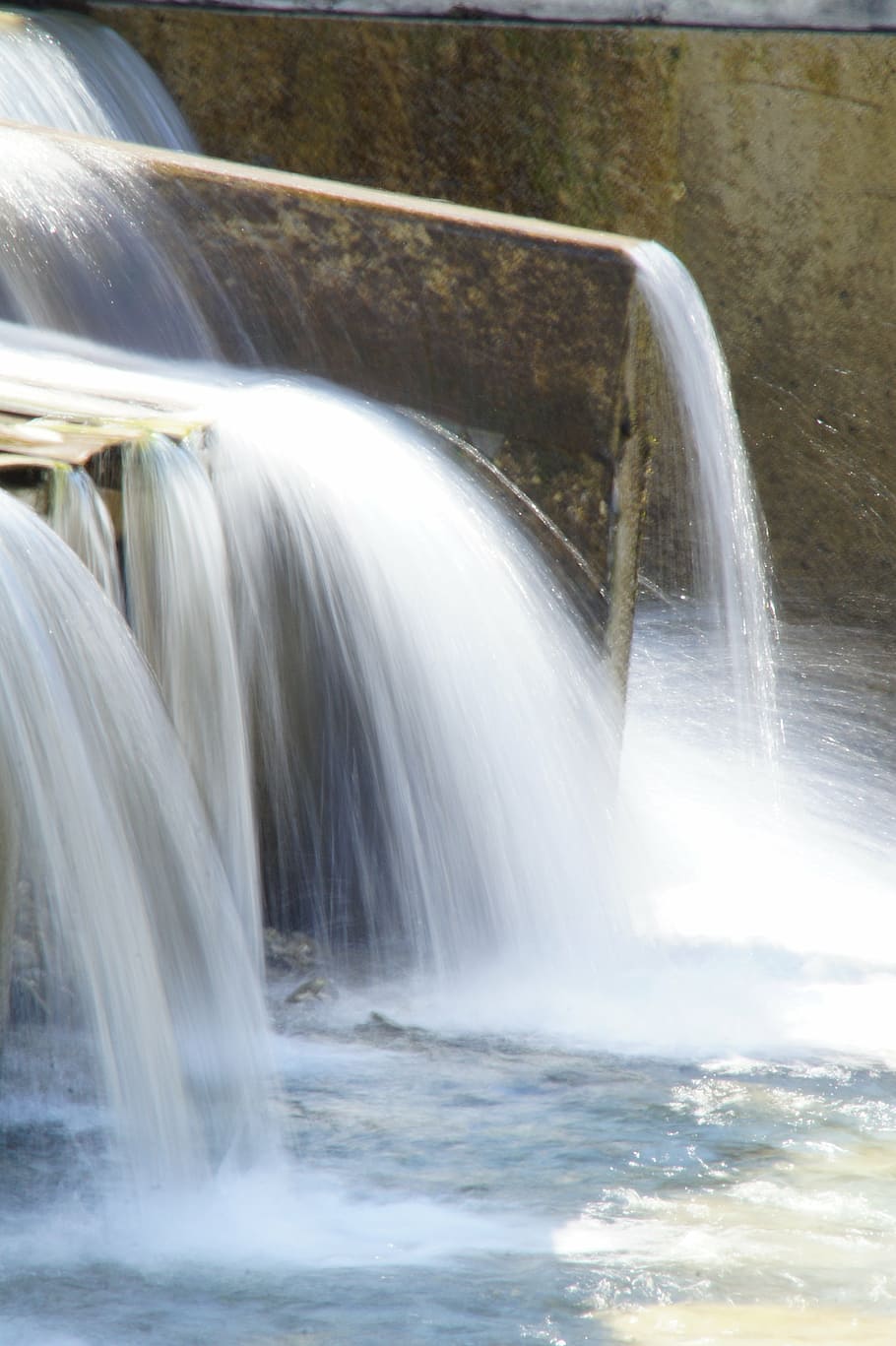 water, flow, waterfall, plunge, liquid, wet, dammed, stream HD wallpaper