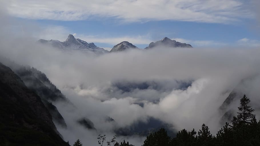 alps, mountains, clouds, nature, mountain Peak, scenics, outdoors HD wallpaper