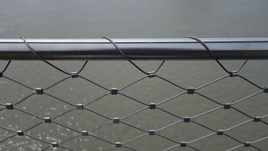 wire, tube, railing, bridge railing, regularly, pattern, lines HD wallpaper
