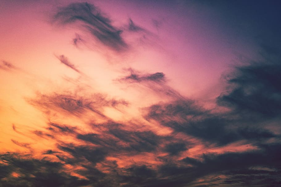 HD wallpaper: gray clouds during golden hour, photography of pink sky with  clouds during daytime