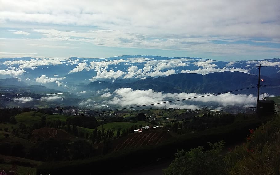 mountains, cartago, costarica, cloud - sky, beauty in nature, HD wallpaper