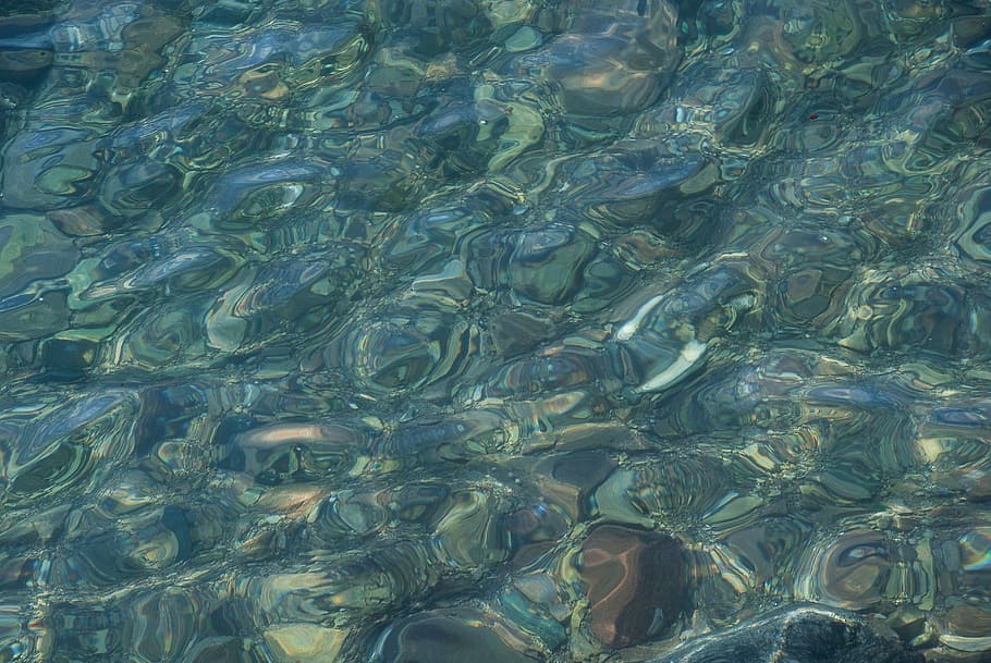 Material, Water, Reflections, Sea, nature, blue, backgrounds HD wallpaper
