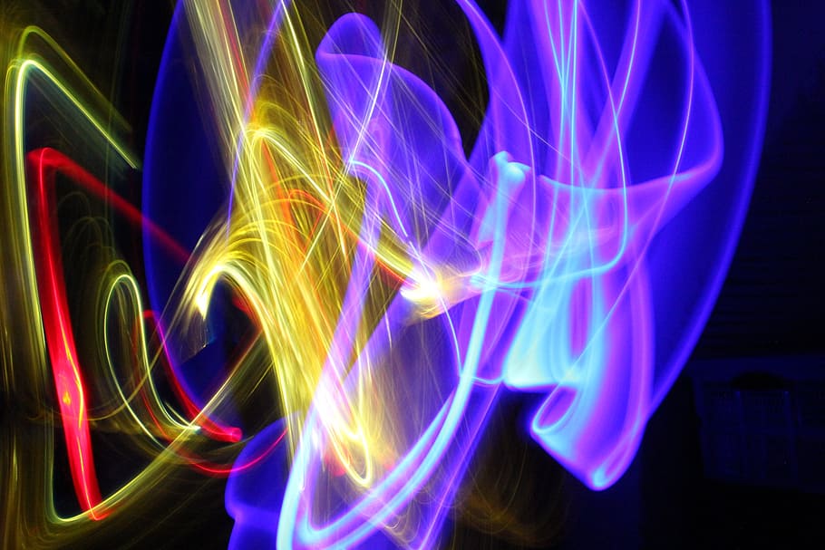 lights, colorful, abstract, mood, long exposure, light tunnel HD wallpaper
