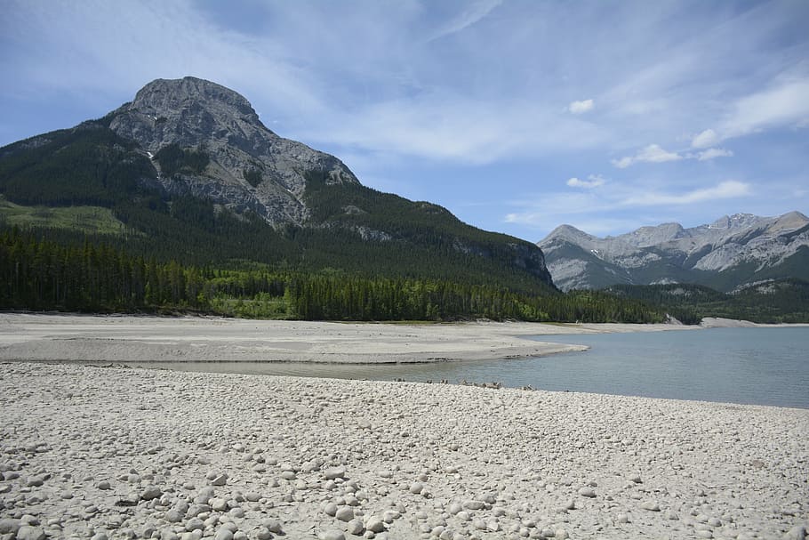 mountains, alberta, calgary, kananaskis, lake, nature, landscape HD wallpaper