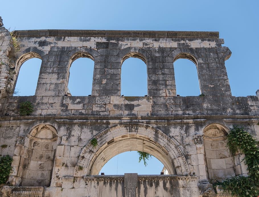 split, croatia, architecture, landmark, sky blue, ancient, culture HD wallpaper