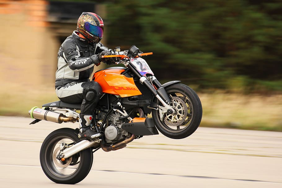 person rides on motorcycle, racer, ktm, adrenaline, bike, adventure, HD wallpaper