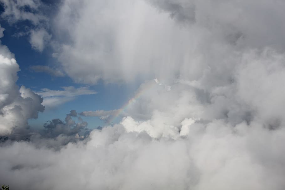 alpine, baiyun, rainbow, cloud - sky, beauty in nature, scenics - nature HD wallpaper