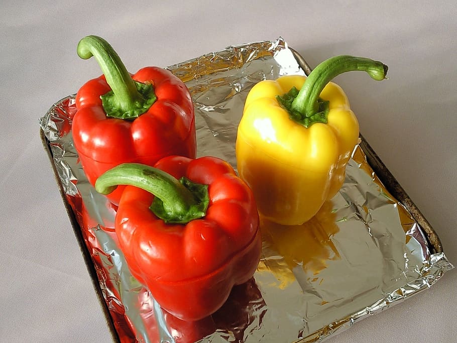 paprika, oven, vegetable, pepper, food, food and drink, bell pepper HD wallpaper