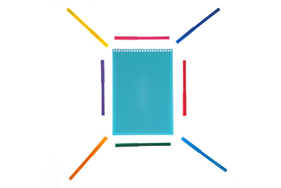page, pen, colors, to write, note, paper, notebook, the work HD wallpaper