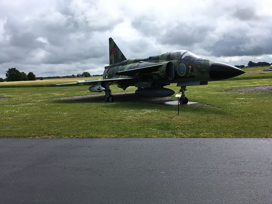 viggen, aircraft, cloud, air vehicle, transportation, airplane HD wallpaper