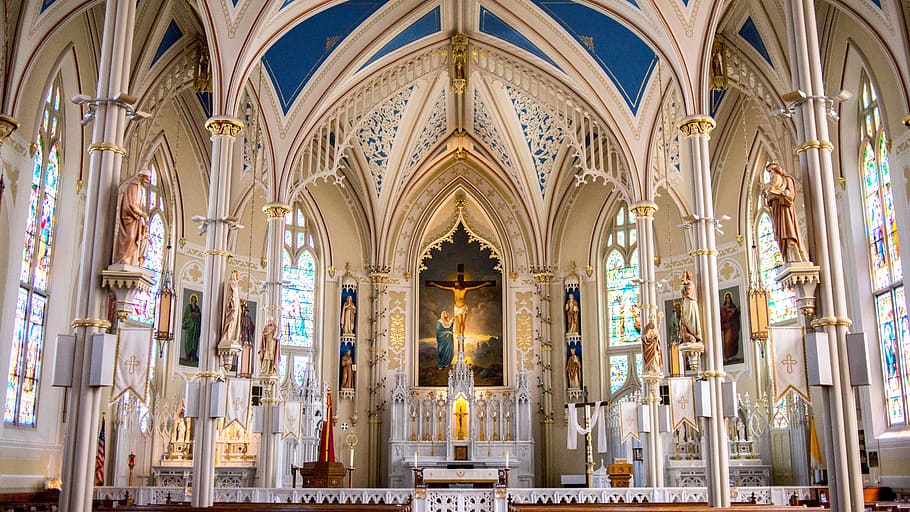 architecture, building, infrastructure, cathedral, church, altar HD wallpaper