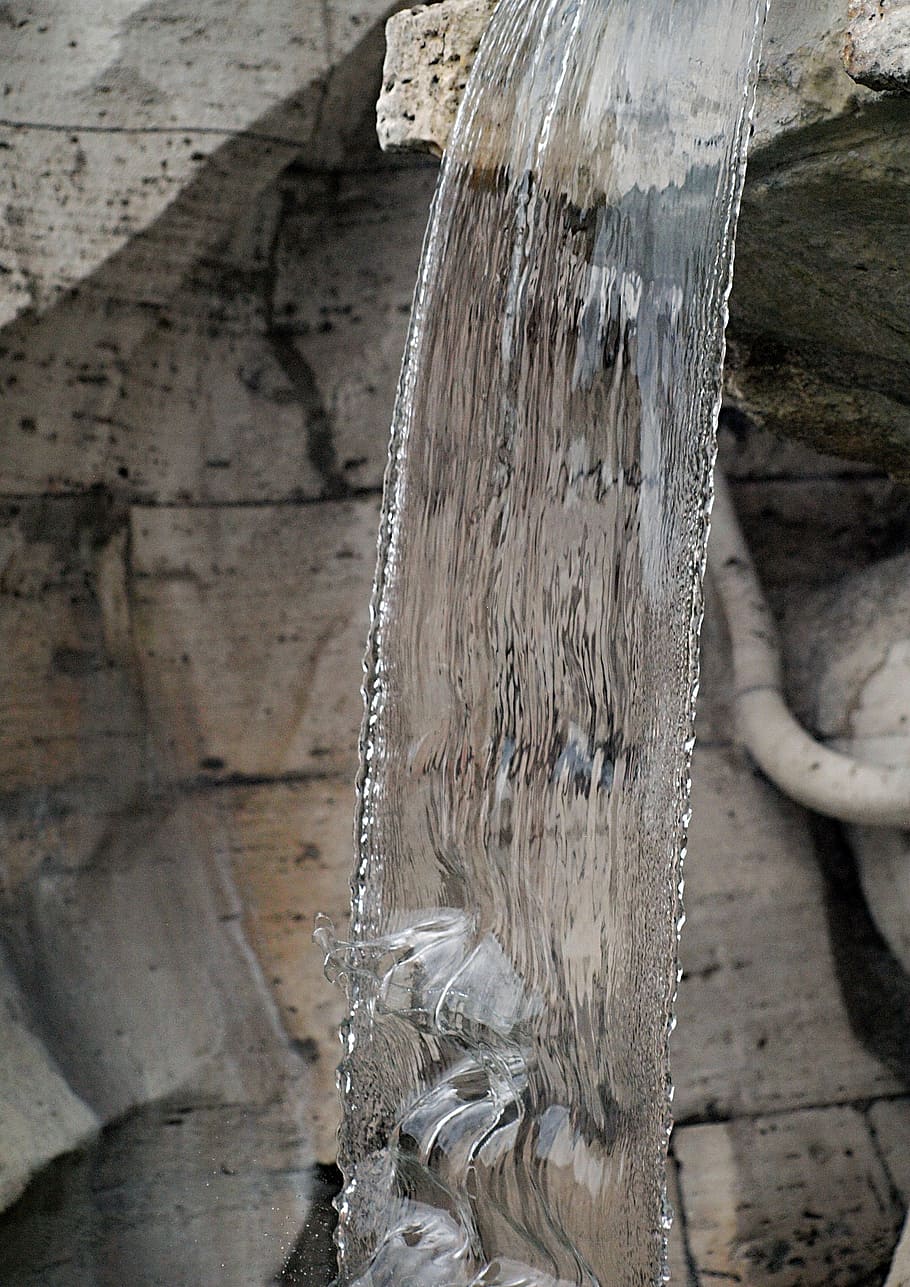fountain, water, transparent, no people, close-up, day, nature HD wallpaper