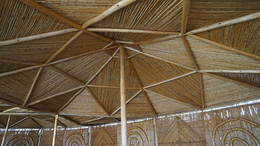 tissue, cane, bamboo, bed and breakfast, rustic, low angle view HD wallpaper