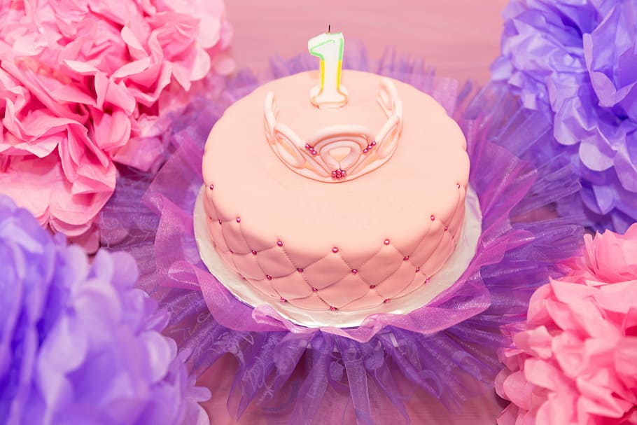 round tutu fondant cake, Birthday Party, Celebration, Child, colorful, HD wallpaper