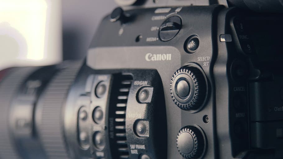 black Canon camera, black Canon DSLR camera, tech, equipment HD wallpaper