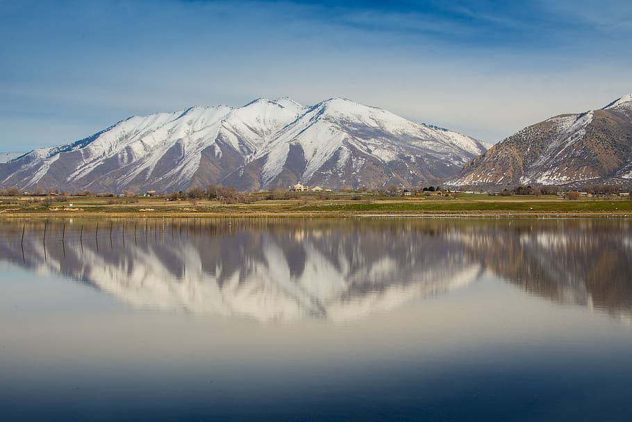 white snow on mountain, highland, cloud, sky, summit, ridge HD wallpaper