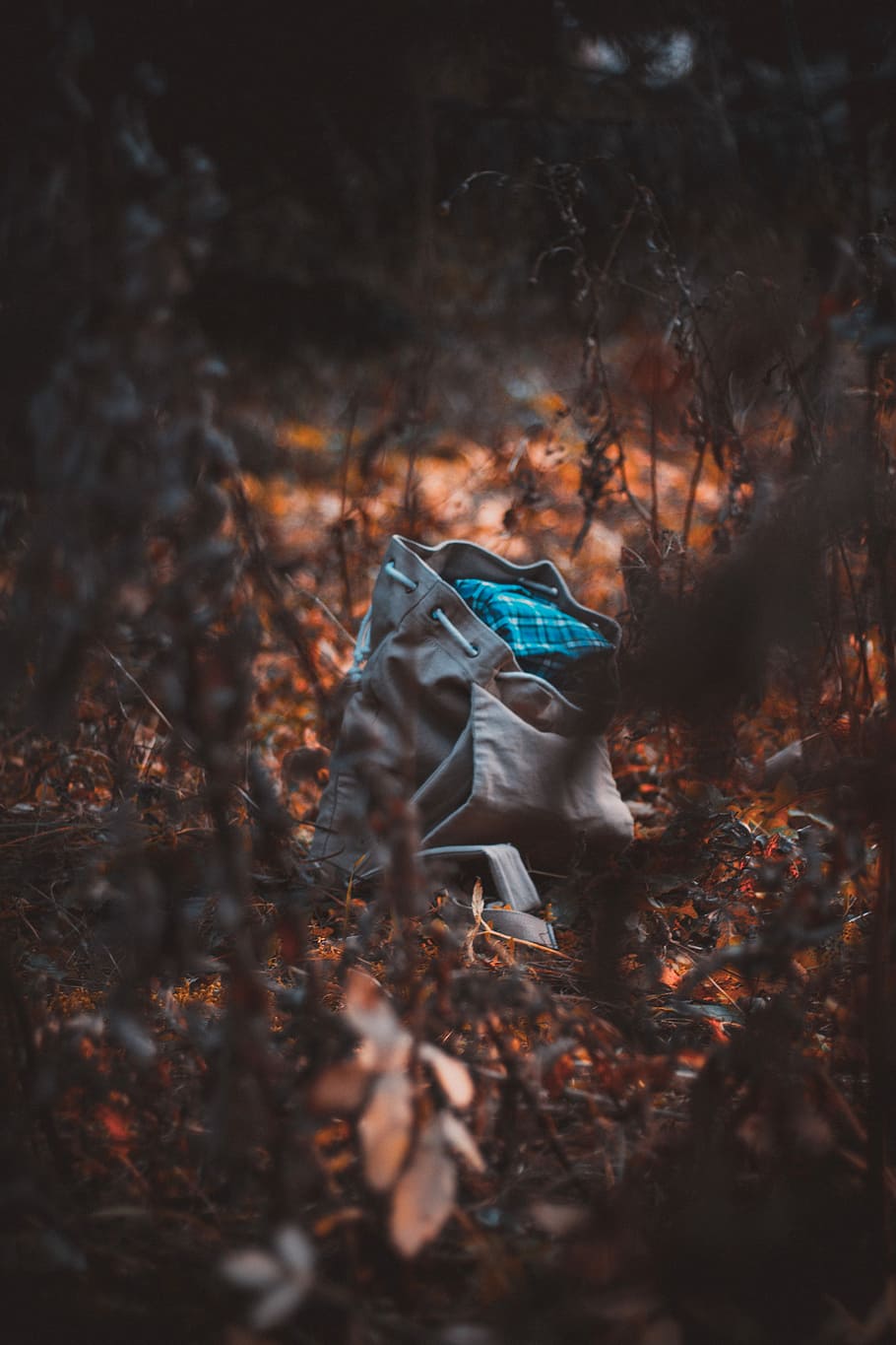 gray bucket bag surrounded by dried plants, beige bucket bag in the middle oh grass HD wallpaper