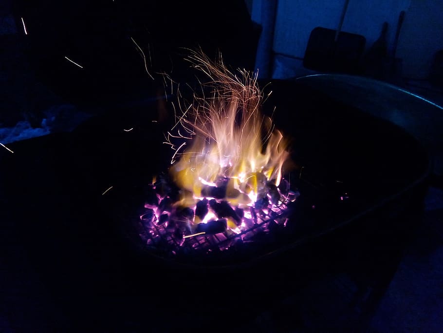fire, flame, barbecue, heat, hot, inferno, burn, blaze, fiery HD wallpaper