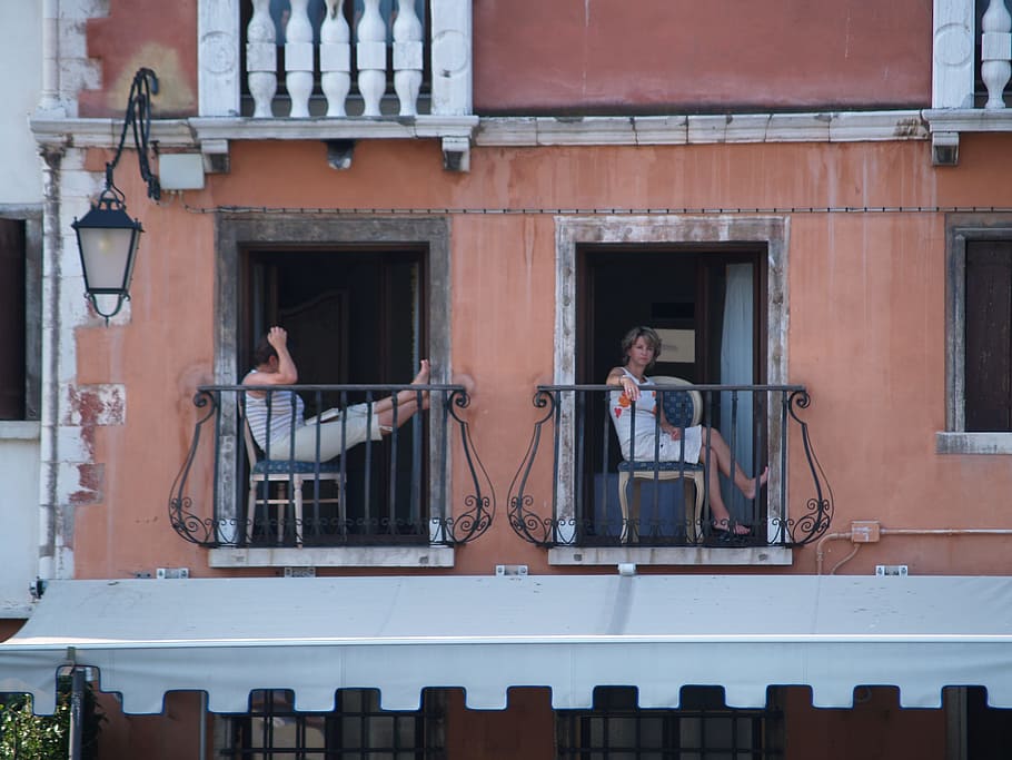 Venice, Siesta, Rest, Recovery, Balcony, break, building exterior, HD wallpaper