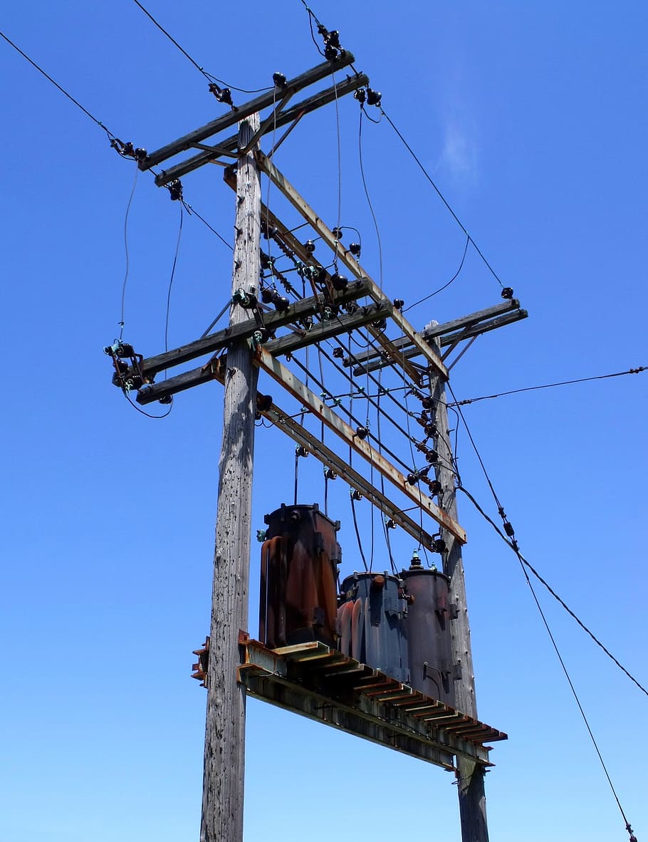 Substation, transfomer, stepdown, electricity, power, power line HD wallpaper