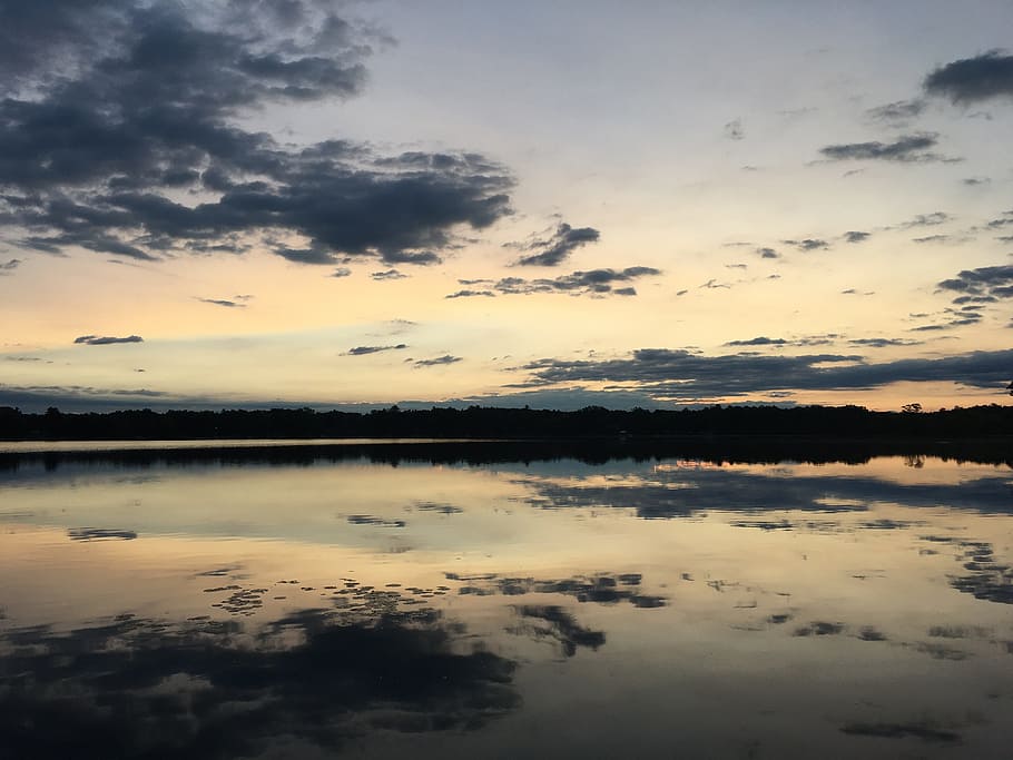 water, sunset, panoramic, landscape, sea, beach, dawn, sky HD wallpaper