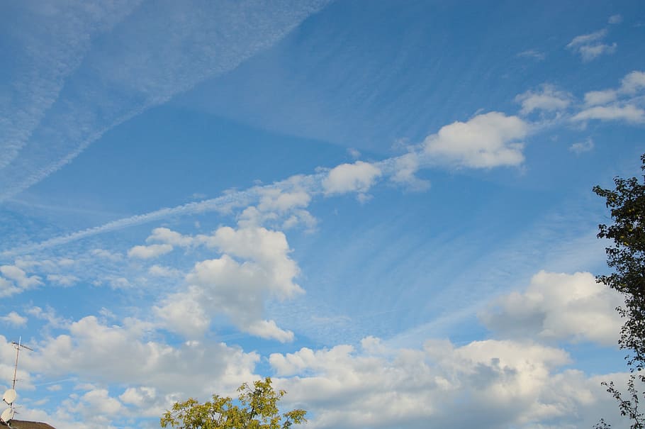 Blue, Sky, Clouds, nature, beauty in nature, day, no people HD wallpaper