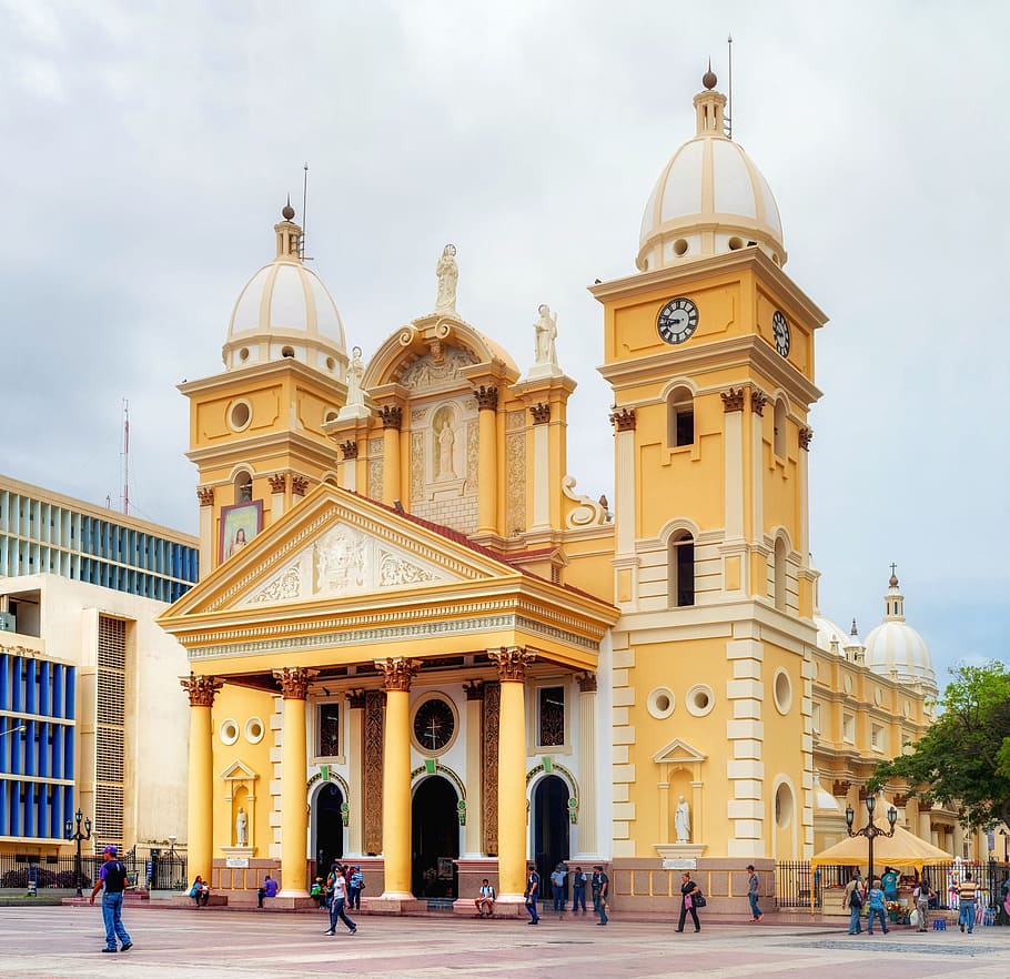 Church, Cathedral, Venezuela, faith, religion, architecture, HD wallpaper