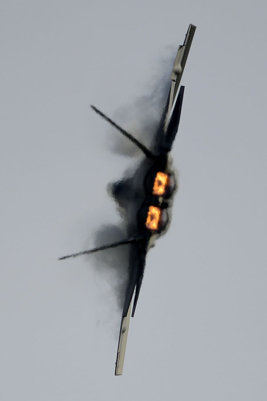 fighter jet on flight, Military, Raptor, F-22, Heat, military raptor