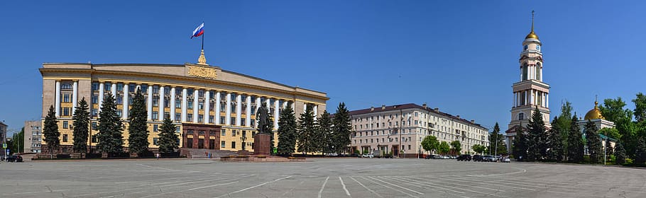 lipetsk, russia, cathedral, lenin, lipetsk oblast, government, HD wallpaper