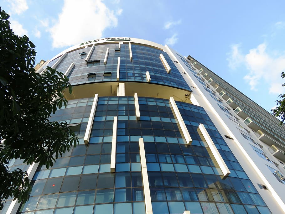 building, echo tech, singapore, tall, building exterior, architecture HD wallpaper