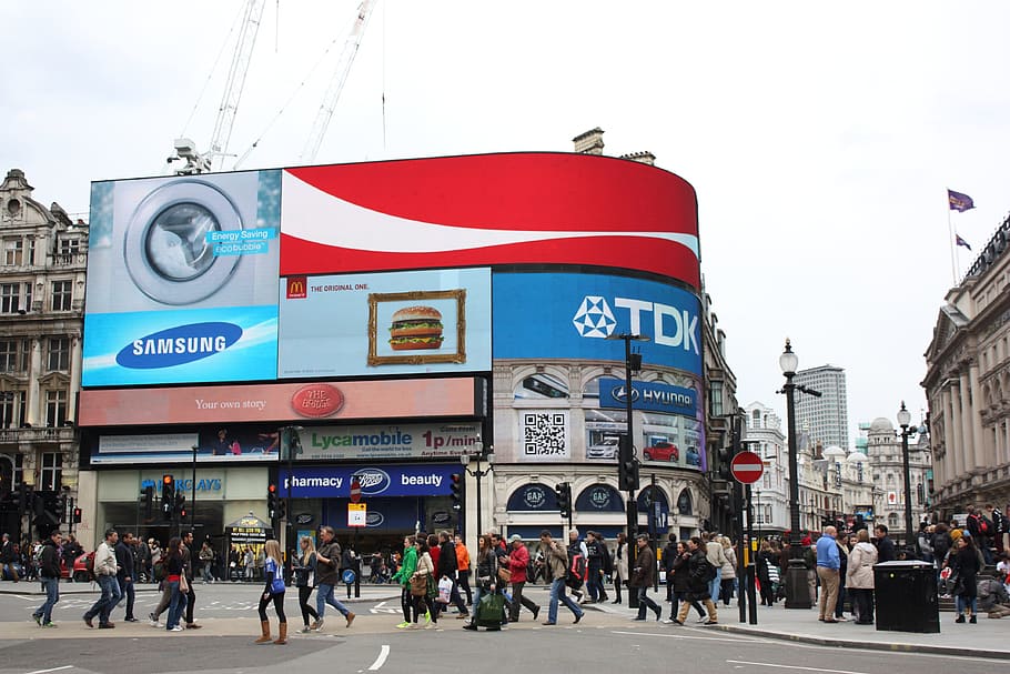 london, trafalgar square, england, city, crowd, group of people, HD wallpaper