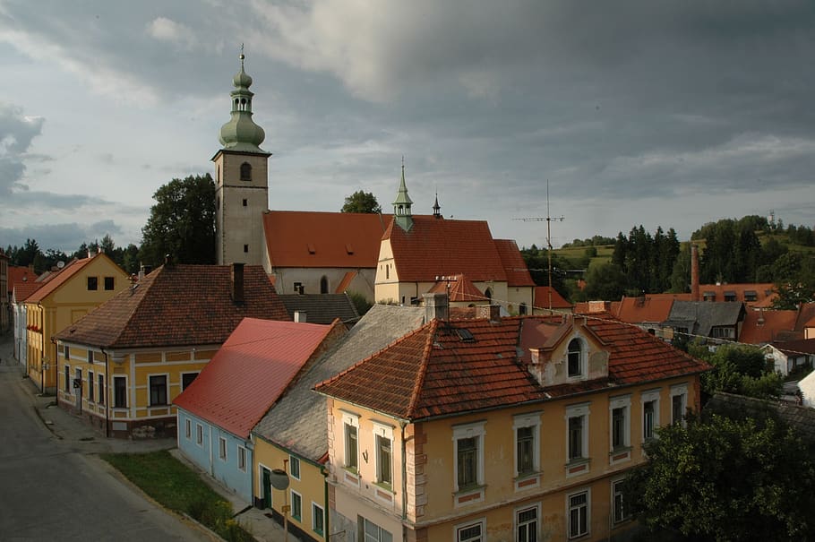 kaplice, churches, towers, architecture, building exterior HD wallpaper