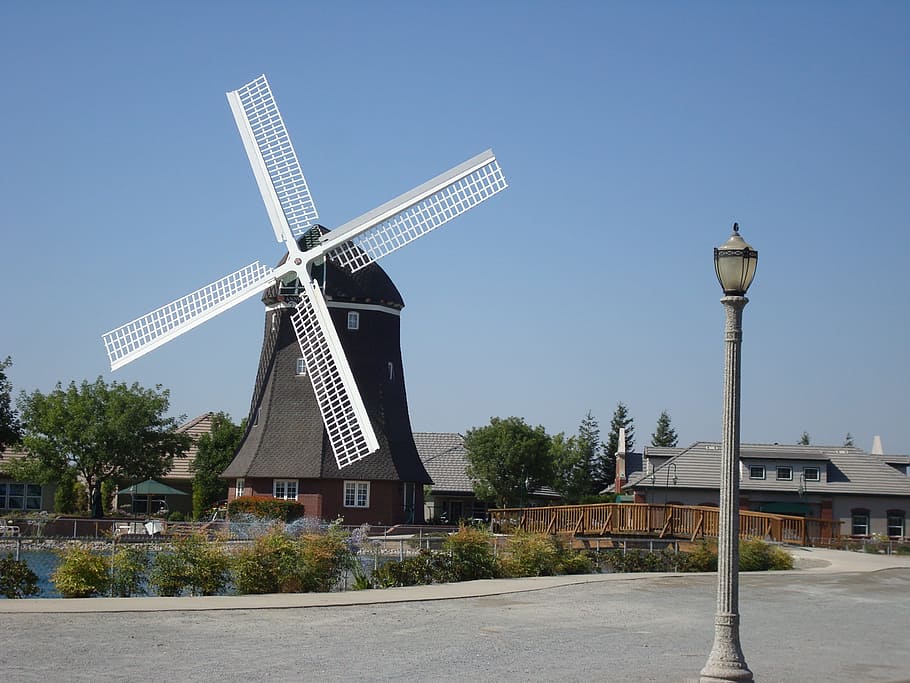 windmill, community, vanes, power, alternative, renewable energy HD wallpaper