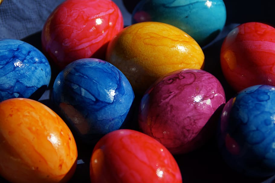 easter eggs, spring, easter bunny, basket, körbchen easter basket HD wallpaper