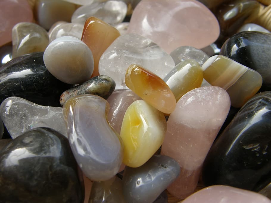 assorted Pebble stone lot, stones, pebbles, background, structure HD wallpaper