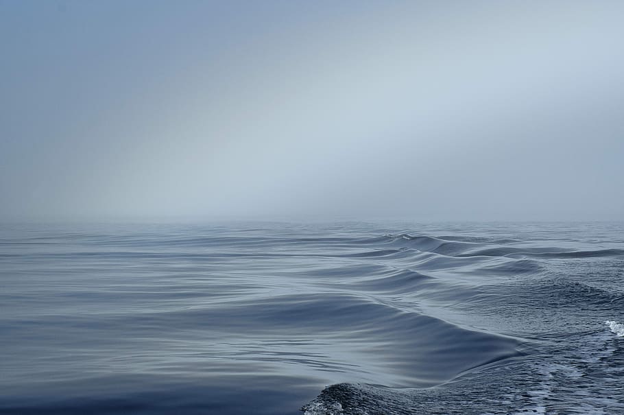 body of water waving, ocean wave, sea, rainbow, sunlight, sunset HD wallpaper