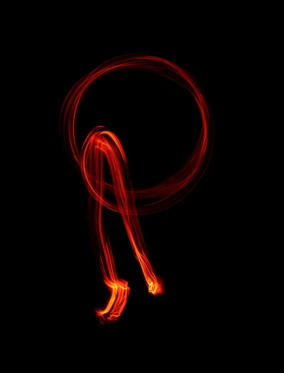 fire, burning, light, black, red, orange, studio shot, motion HD wallpaper