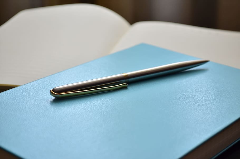 Notebook, Diary, Pen, Cover, Focus, page, pens, style, write HD wallpaper