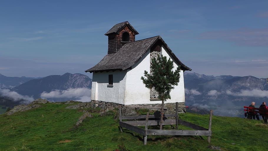 chapel, mountains, treasure mountain, architecture, built structure HD wallpaper