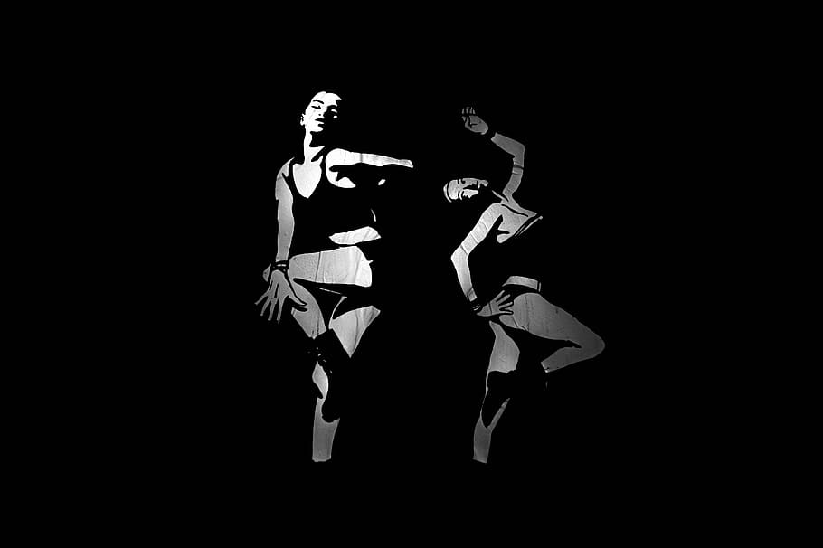 two women dancing painting, dancers, girls, female, woman, person, HD wallpaper