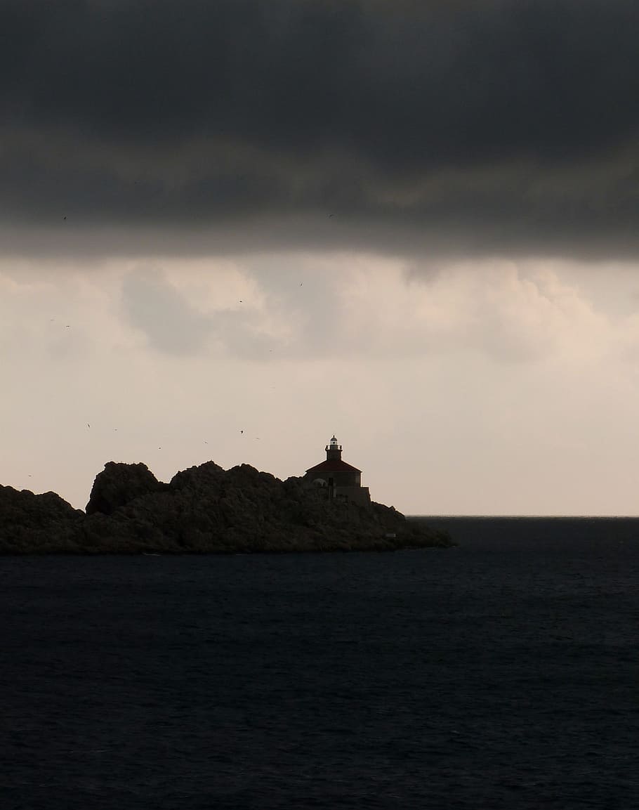 Stormy, Sea, Dark, Dramatic, Clouds, sky, outdoors, scenic HD wallpaper
