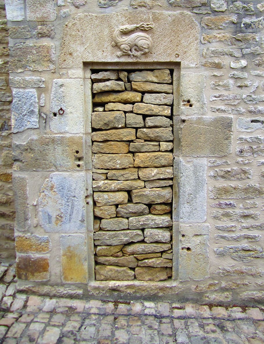 door, input, stone, wall, old, architecture, brick, built structure HD wallpaper