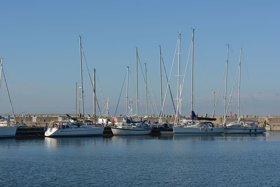 Thyborøn, Denmark, Harbor, nautical vessel, water, sea, outdoors HD wallpaper