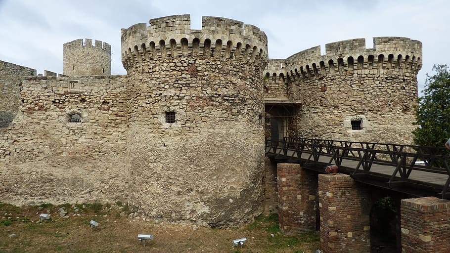 belgrade, serbia, fortress, kalemegdan, park, architecture, HD wallpaper